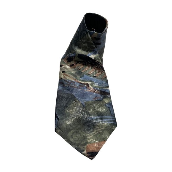 Bugatti Mens Abstract Pattern Silk Tie - Picture 1 of 3